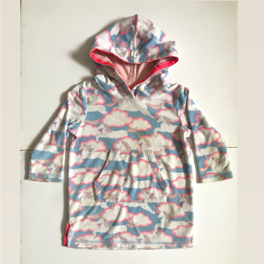 Mini Boden Terrycloth unicorn after swim hooded coverup